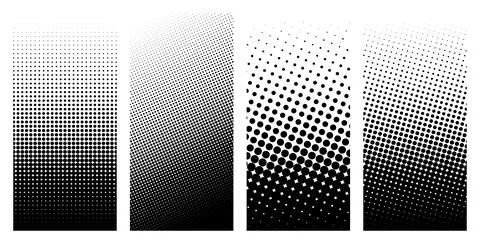 Grunge halftone distorted vertical shapes background design Stock Illustration