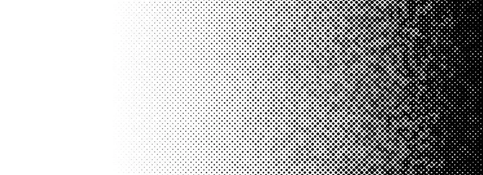 Grunge halftone gradient texture. Black pixelated backdrop. Weathered grit noise Stock Illustration