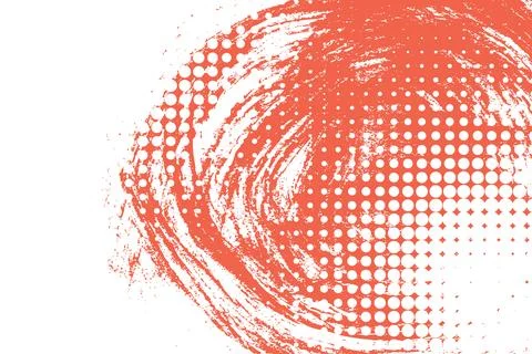 Grunge Halftone Red Texture with Distressed Brush Effect Illustrazione stock