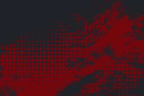 Grunge Halftone Red Texture with Distressed Brush Effect Illustrazione stock