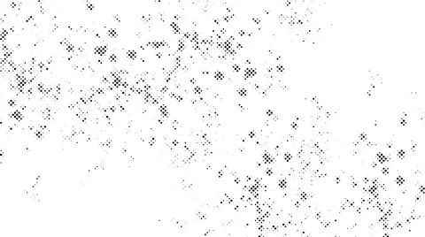 Grunge halftone texture. Comic pixelated spots and drops. Dirty white and black Stock Illustration