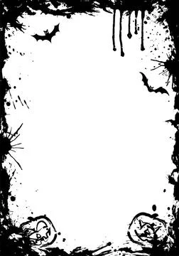 Grunge Halloween frame Stock Illustration