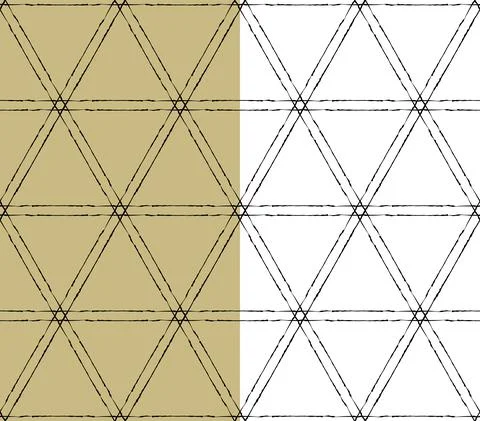 Grunge hand painted lines, triangle grid seamless pattern. Vector. Ink brush 스톡 일러스트