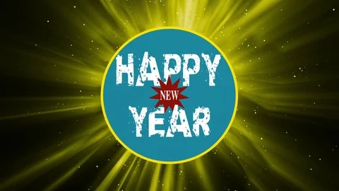 Grunge Happy New Year Text Title Stock Footage 71018945