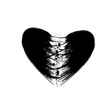 Grunge heart gap Stock Illustration