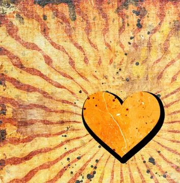 Grunge heart Stock Illustration