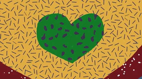 Grunge Heart Looping Stock Footage