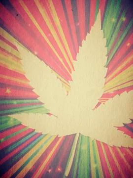 Grunge hemp leaf background イラスト素材