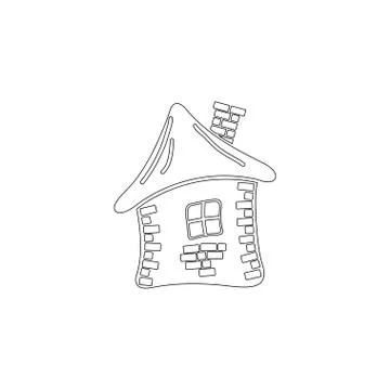 Grunge house. flat vector icon Stock Illustration