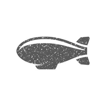 Grunge icon - Airship Balloon Stock Illustration