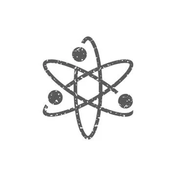 Grunge icon - Atom structure Stock Illustration