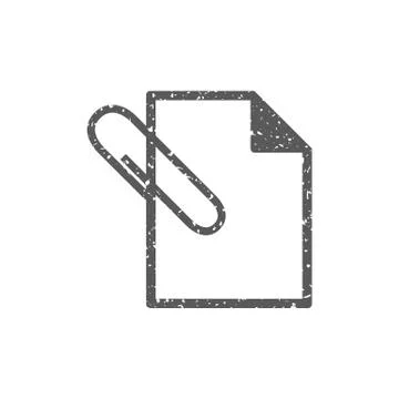 Grunge icon - Attachment file Stock Illustration