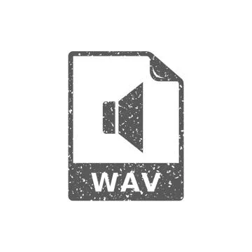 Grunge icon - Audio file format Stock Illustration
