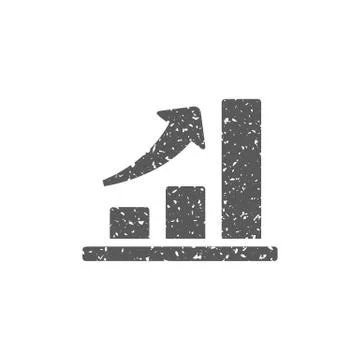Grunge icon - Bar chart Stock Illustration