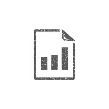 Grunge icon - Bar chart Stock Illustration