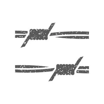 Grunge icon - Barbed Wire Stock Illustration