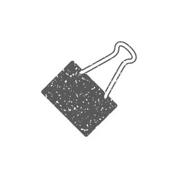 Grunge icon - Binder clip Stock Illustration