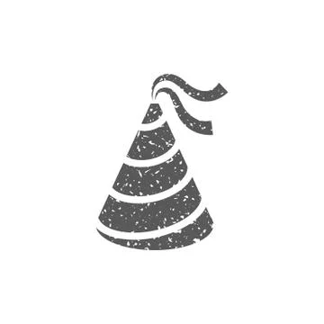 Grunge icon - Birthday hat Stock Illustration