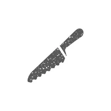 Grunge icon - Bread knife Stock Illustration