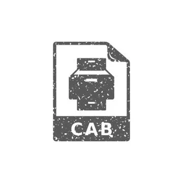 Grunge icon - Cab file format Stock Illustration