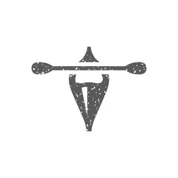 Grunge icon - Canoe Stock Illustration