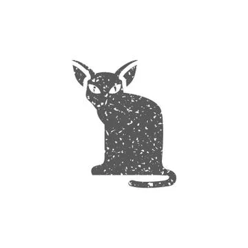 Grunge icon - Cat Stock Illustration
