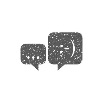 Grunge icon - Chat bubbles Stock Illustration