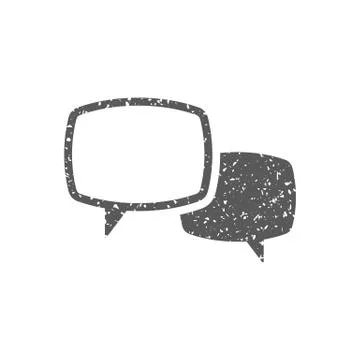 Grunge icon - Chat bubbles Stock Illustration