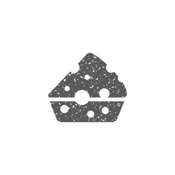 Grunge icon - Cheese Stock Illustration