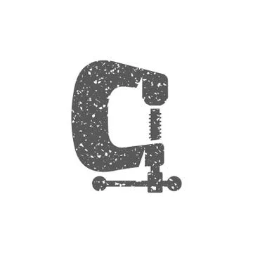Grunge icon - Clamp tool Stock Illustration