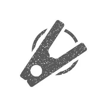 Grunge icon - Clothes peg Stock Illustration