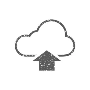 Grunge icon - Cloud upload Stock Illustration