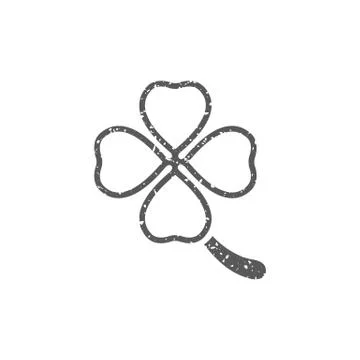Grunge icon - clover Stock Illustration