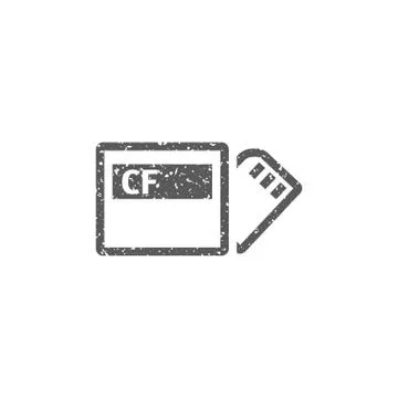 Grunge icon - Compact flash card Stock Illustration