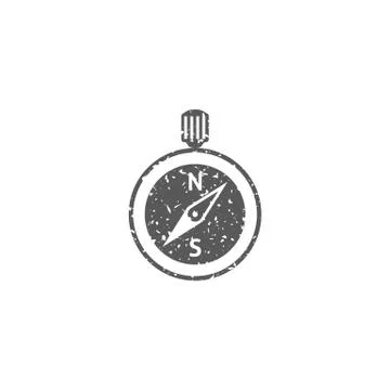 Grunge icon - Compass Stock Illustration