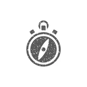 Grunge icon - Compass Stock Illustration