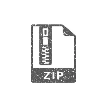 Grunge icon - Compressed file format Stock Illustration
