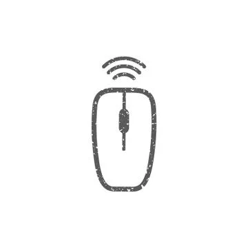 Grunge icon - Computer mouse 스톡 일러스트