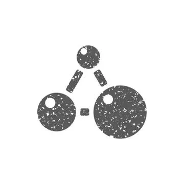 Grunge icon - Connected dots Stock Illustration