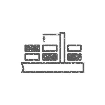 Grunge icon - Container shipping Stock Illustration
