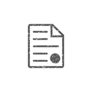 Grunge icon - Contract document Stock Illustration