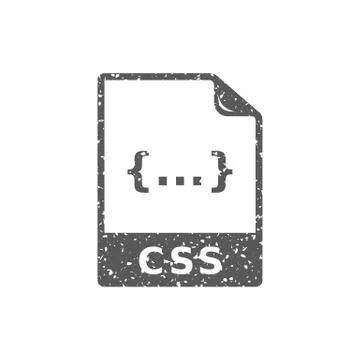 Grunge icon - CSS file format Illustrazione stock