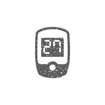 Grunge icon - Cycle computer Illustrazione stock