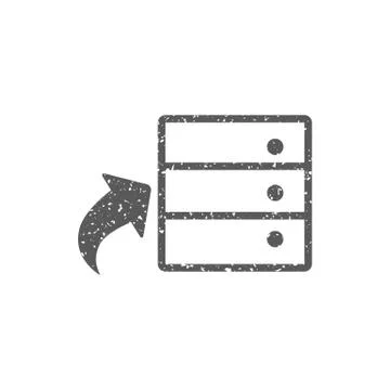 Grunge icon - Database Stock Illustration