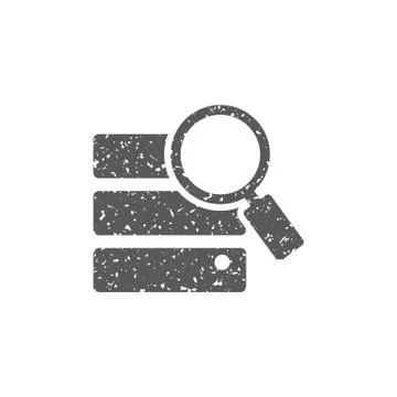 Grunge icon - Database search Stock Illustration