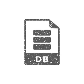 Grunge icon - DB File format Stock Illustration