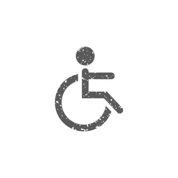 Grunge icon - Disabled access Stock Illustration