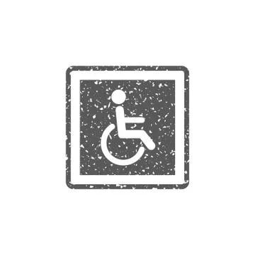 Grunge icon - Disabled access Stock Illustration
