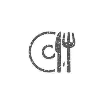 Grunge icon - Dishes Stock Illustration