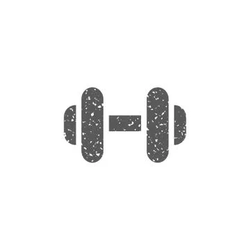 Grunge icon - Dumbbell Stock Illustration